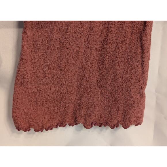 Madewell | Texture & Thread Large 100% cotton long sleeve Dusty rose Crop Top - Picture 4 of 6